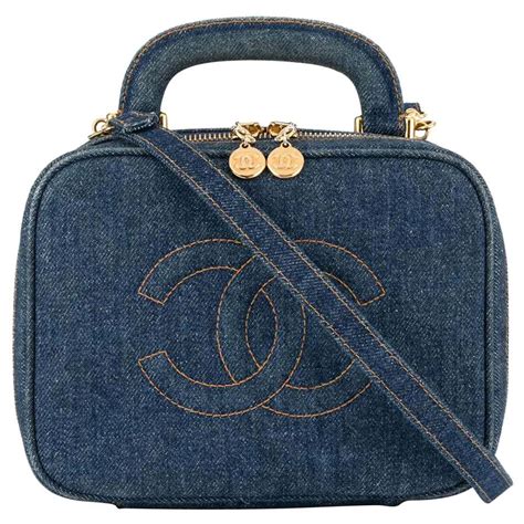 chanel denim vanity bag|used Chanel vanity bags.